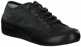 Damen-Schnürschuhe aus Leder 101001659319 (Schwarz)