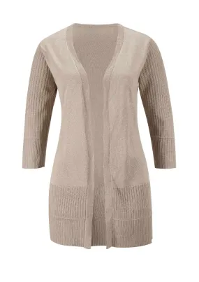 Damen Strickjacke von Création L beige-gold