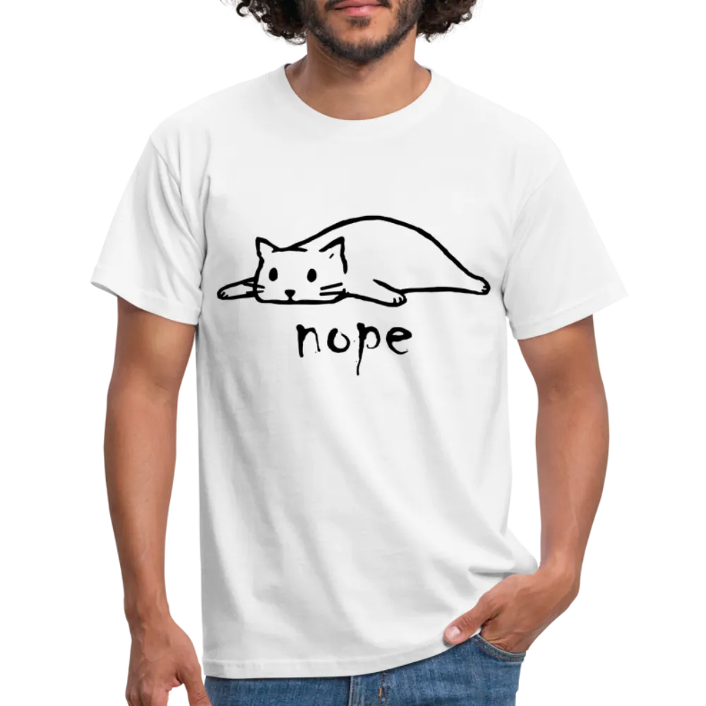 Faule Katze NOPE Lustiges T-Shirt Geschenk Katzenliebhaber