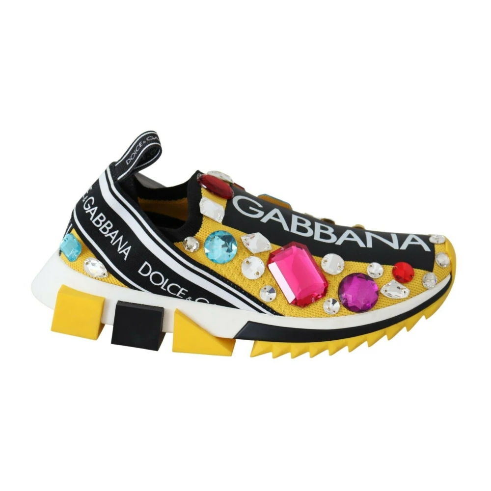 Gelbe Sorrento Kristall Sneakers