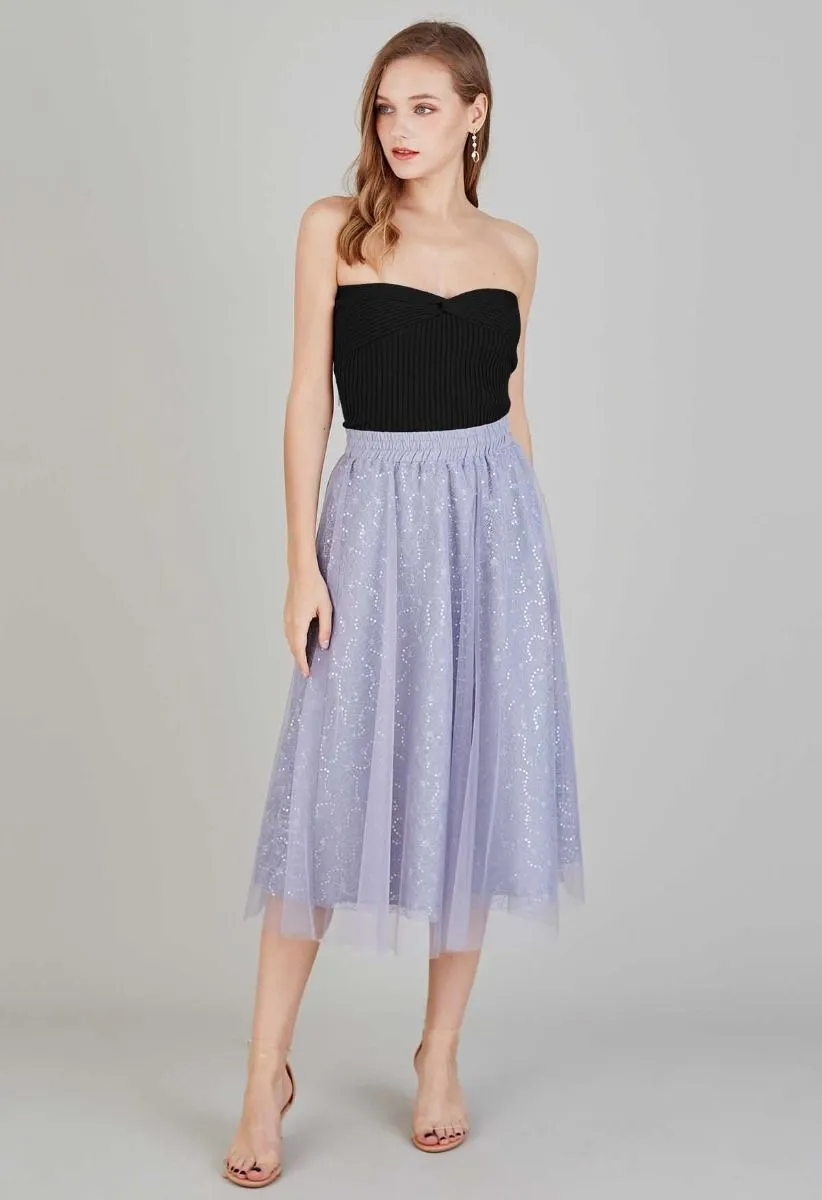 Geripptes Schlauch-Crop-Top mit gedrehter Vorderseite in Schwarz
