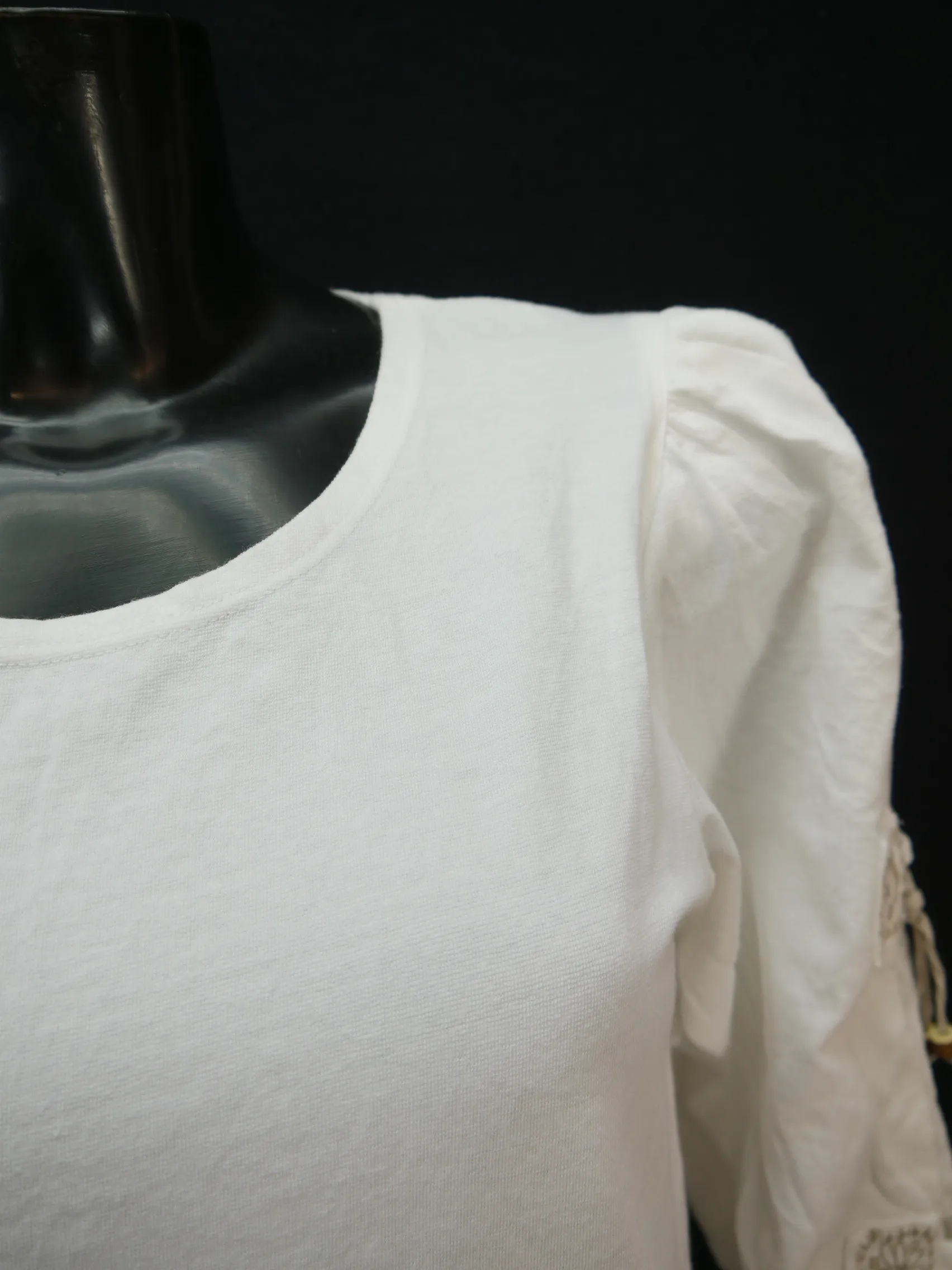 Gr.40 Trachtenbluse weiß Bluse Distler Baumwollmischung Stretch Stickerei TB7862