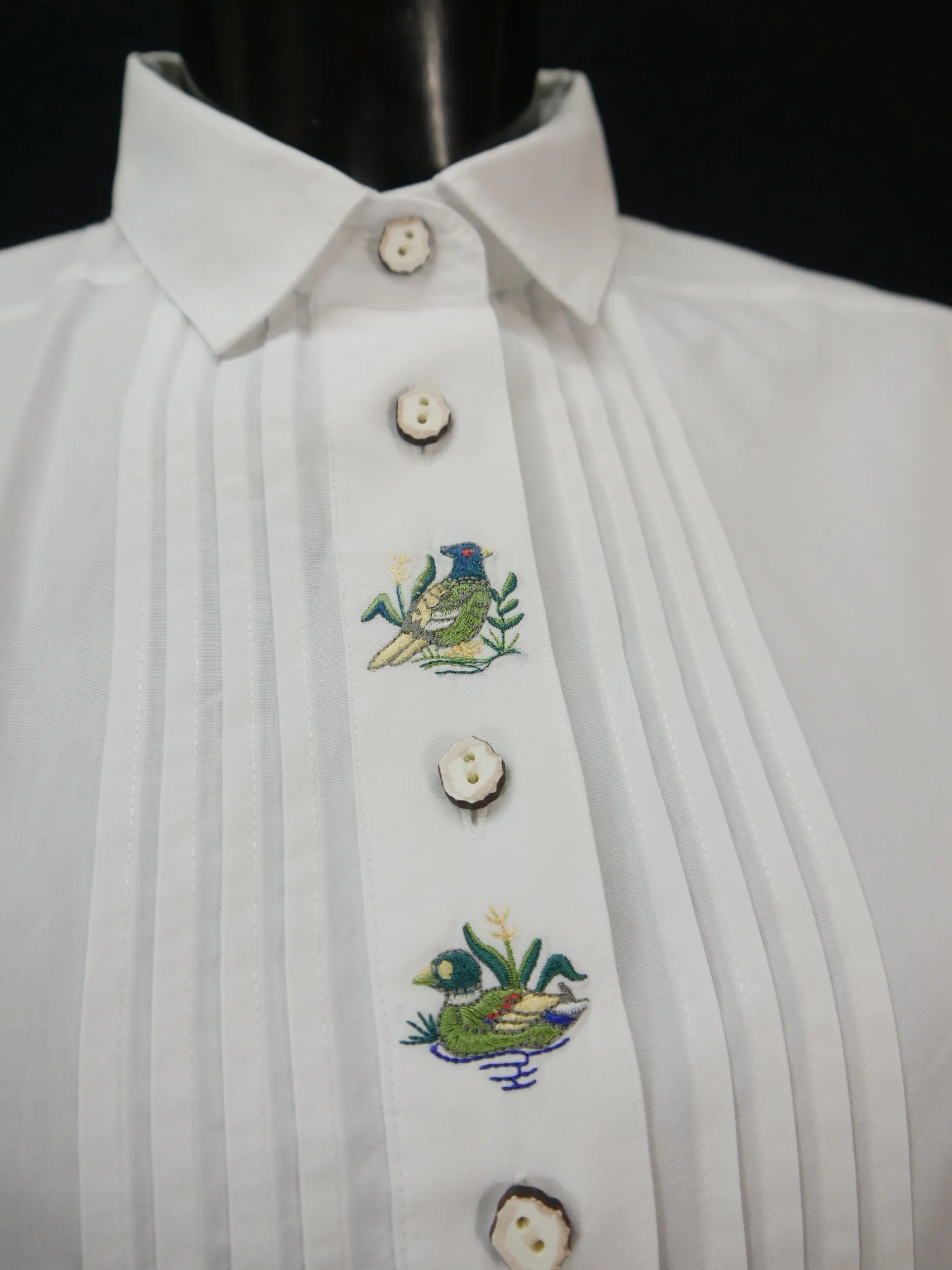 Gr.46 Trachtenbluse weiß Bluse Hammerschmid Baumwolle mit Stickerei TB6763