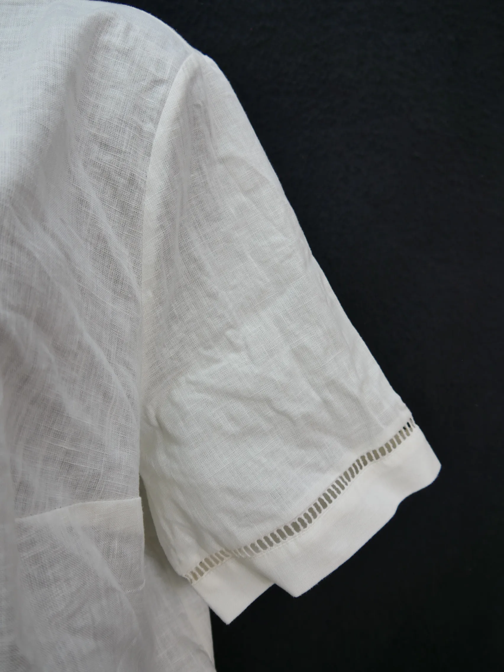 Gr.50 Trachtenbluse Bluse weiß Baumwolle Petressa mit Stickerei TB5497