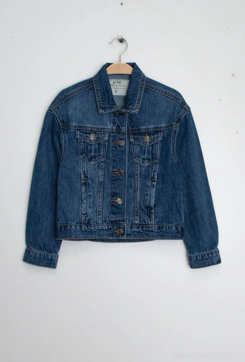 Jeansjacke mit goldenem Herz auf der Rückseite