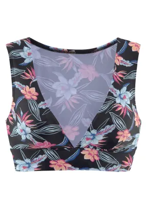 KangaROOS Bustier-Bikini-Top in schwarz-bedruckt