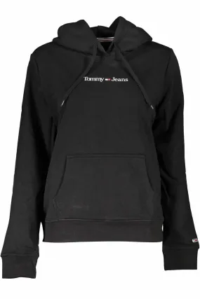 KapKapuzen-Sweater mit Logogprint, Schwarz