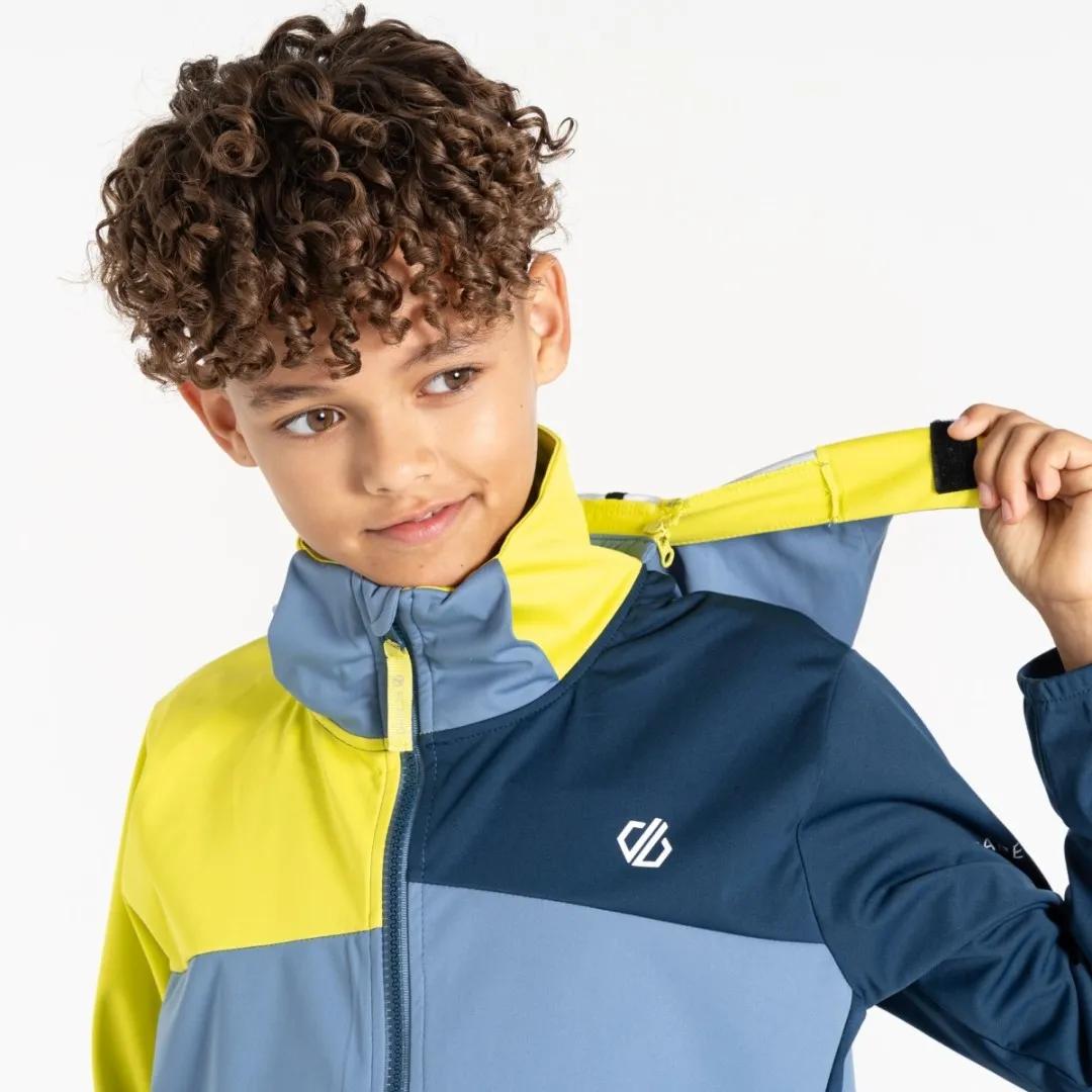 Kinder-Softshelljacke Dare2b CHEER blau/gelb