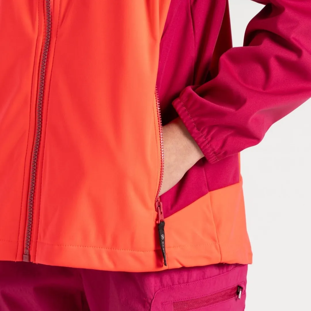 Kinder-Softshelljacke Dare2b CHEER orange/pink 164