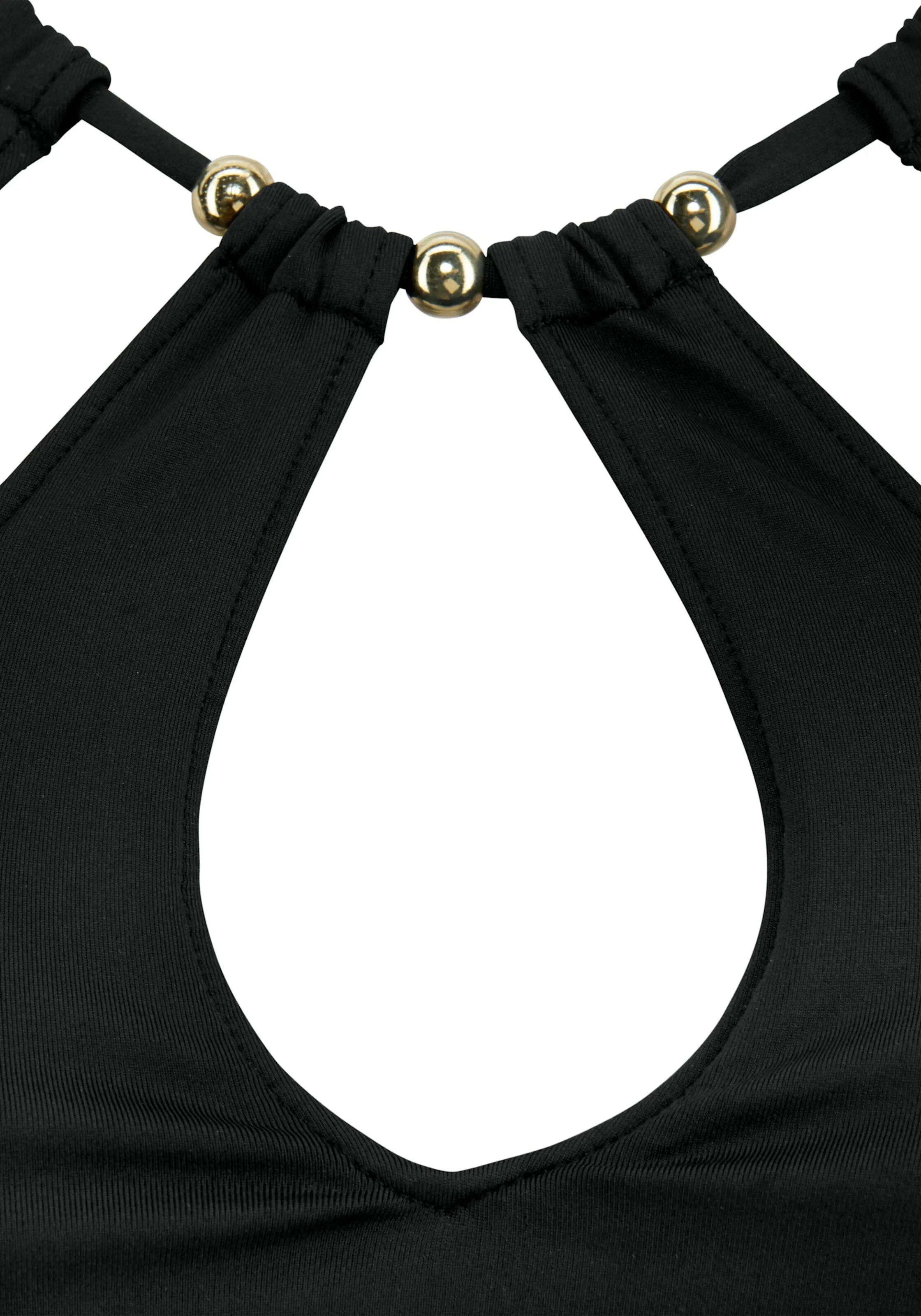 LASCANA Bustier-Bikini-Top in schwarz