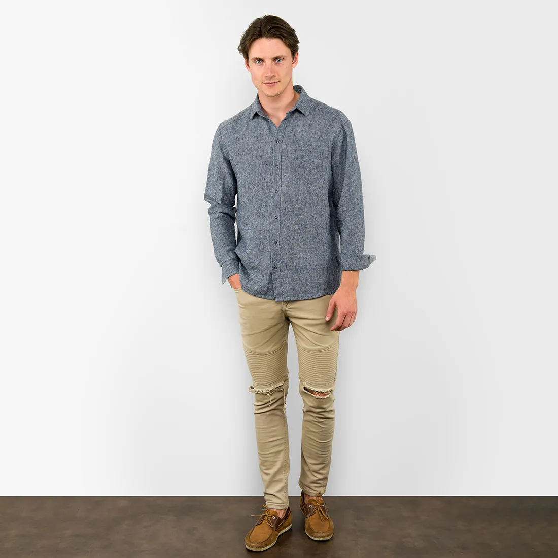 LONGO Hemd dunkelblau