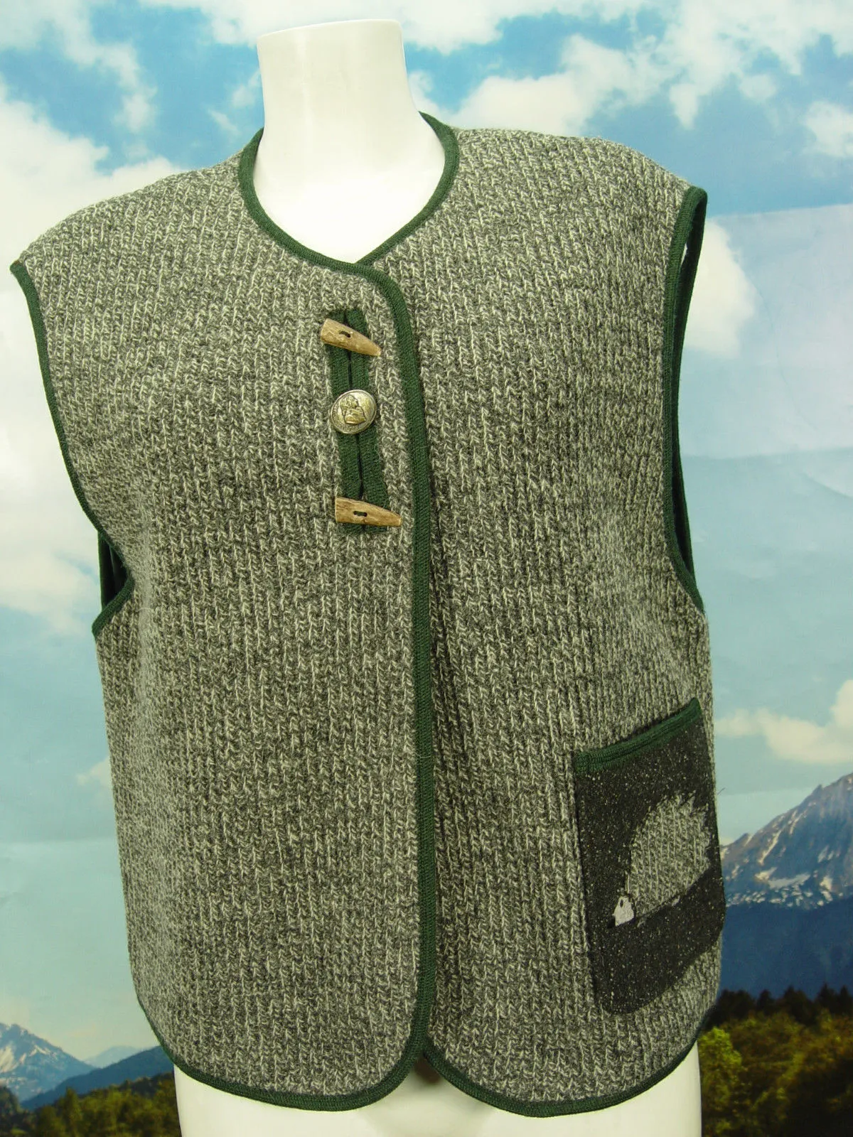 MADE IN AUSTRIA MOSER gefütterte Strickweste Leibchen Weste Trachtenweste Gr.40