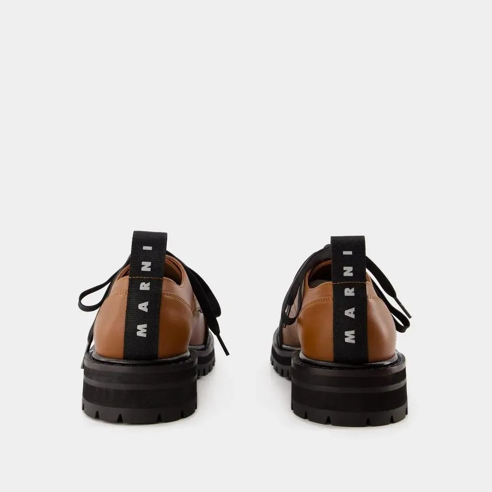   Marni  Dada Derbies - Leather - Brown Brown  Schnürschuhe 