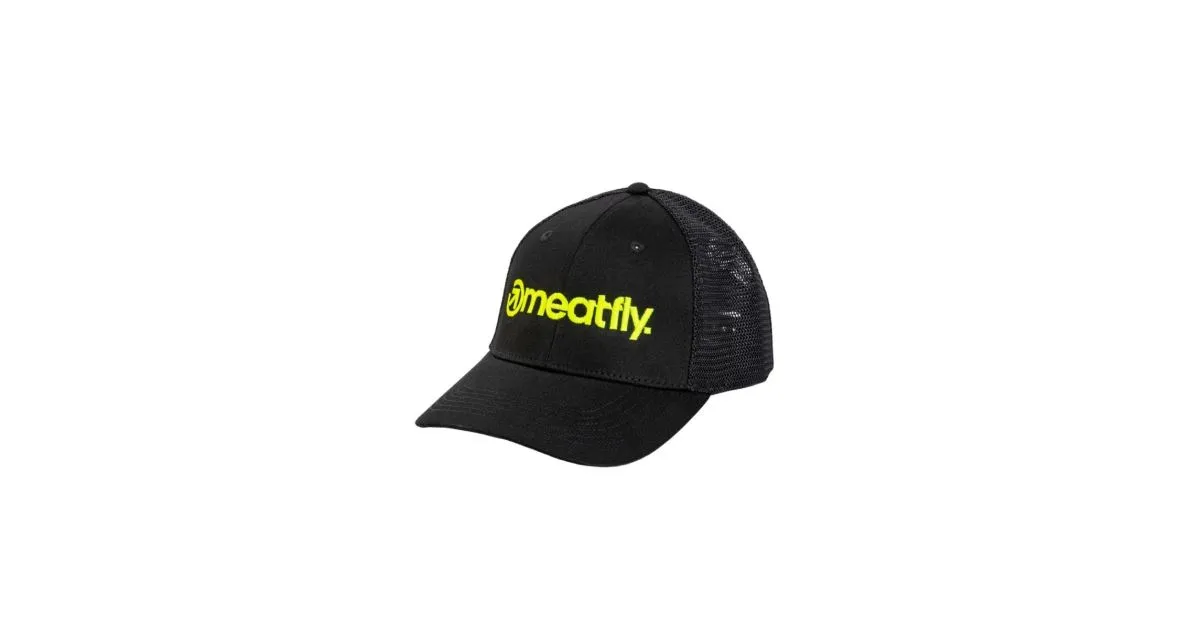 Meatfly MF Logo Trucker Cap Schwarz/Gelb