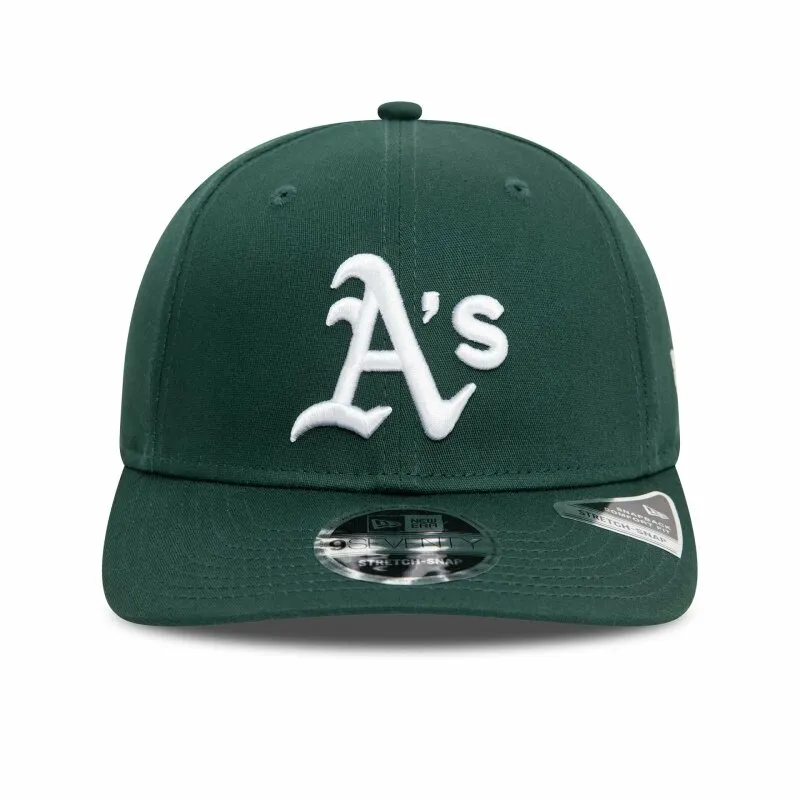 New Era 9SEVENTY Stretch Snap Cap Oakland Athletics Official Team Colour dark green