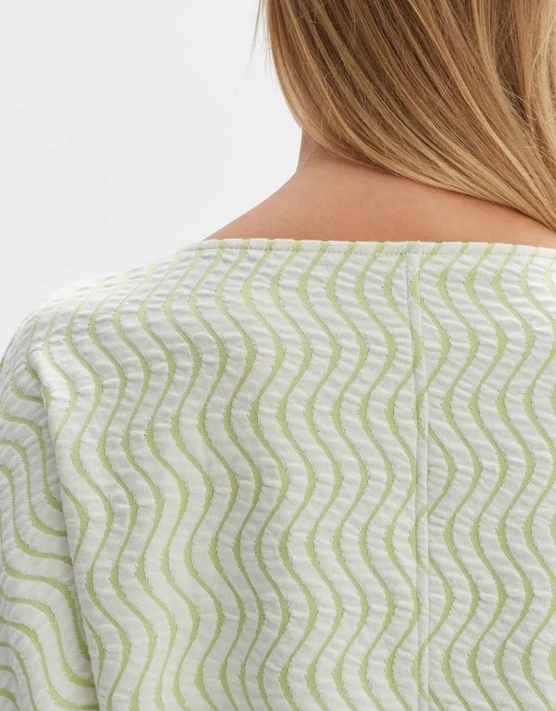 OPUS Sweater Gellig grün S23 10237311900100
