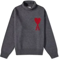 Pullover AMI Paris Large A Heart Roll Neck Knit BFUKS406-018-084