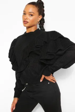Pullover mit Rüschen