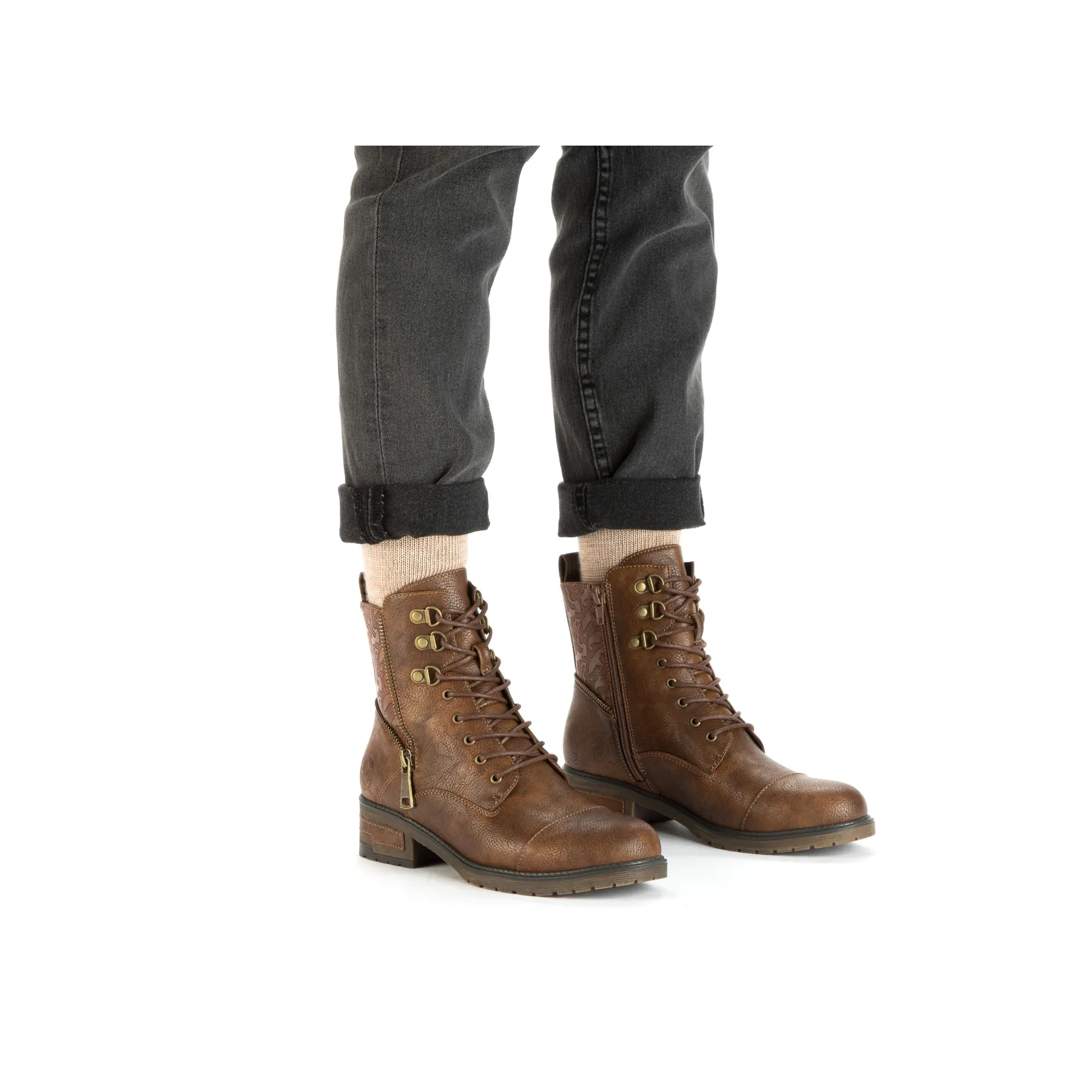 Rieker Damen Biker Boots schokobraun | 91614-24