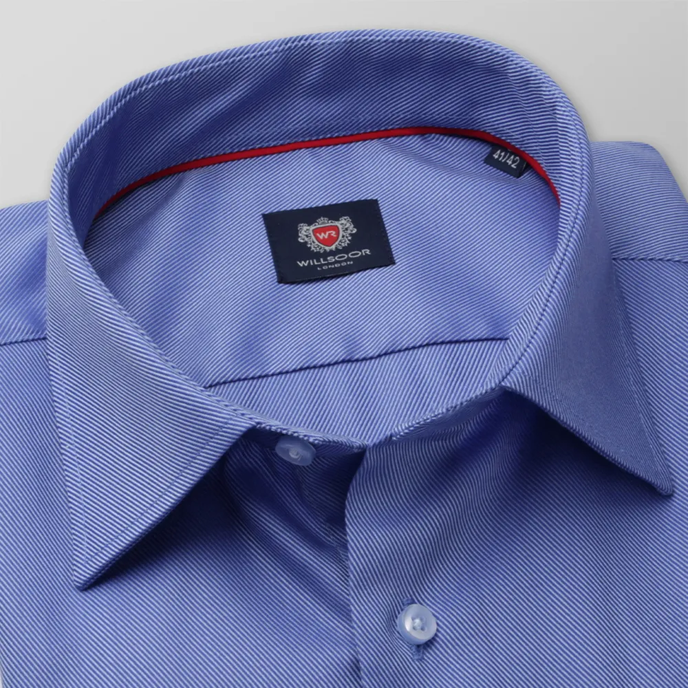 Schlank geschnittenes Herrenhemd in Blau mit Streifenmuster