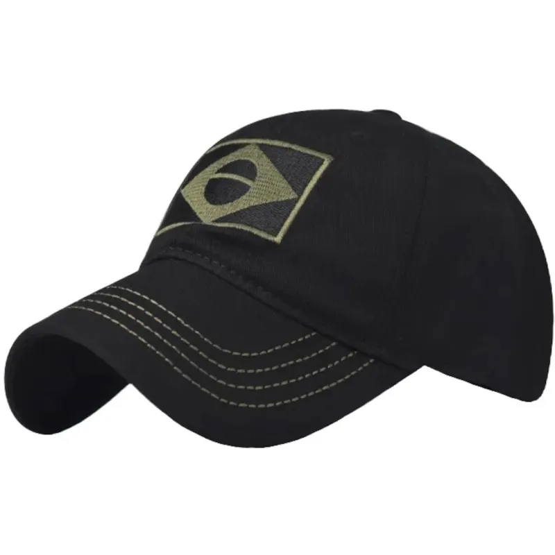 Schwarze "ARMY BRA" Baseball Cap mit Brasilien Logo