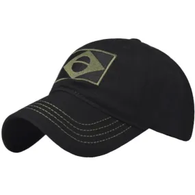 Schwarze "ARMY BRA" Baseball Cap mit Brasilien Logo