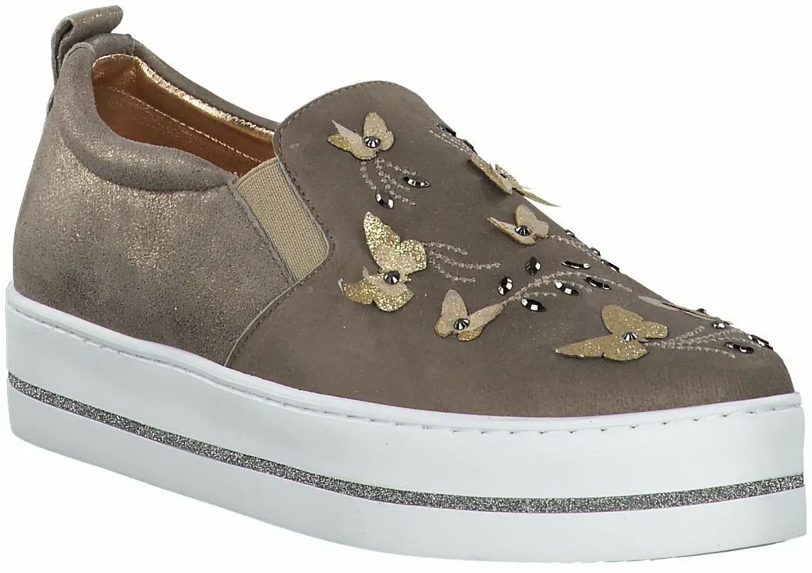 Slipper aus Leder 100282723253 (Gold)