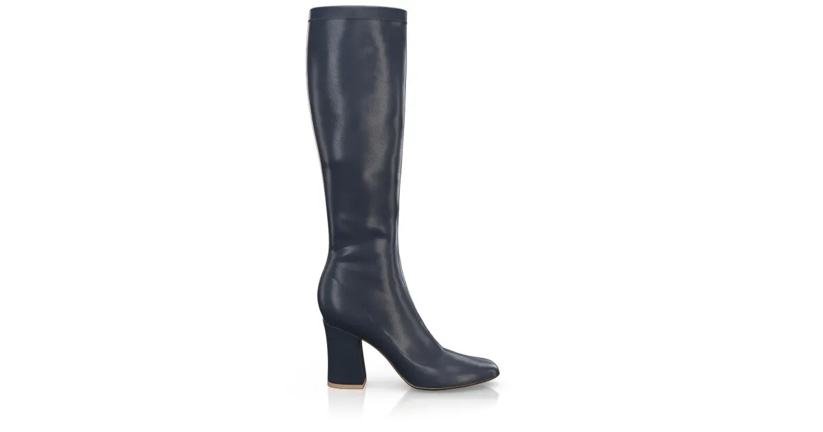 Sock Boots mit bedecktem Blockabsatz 28016