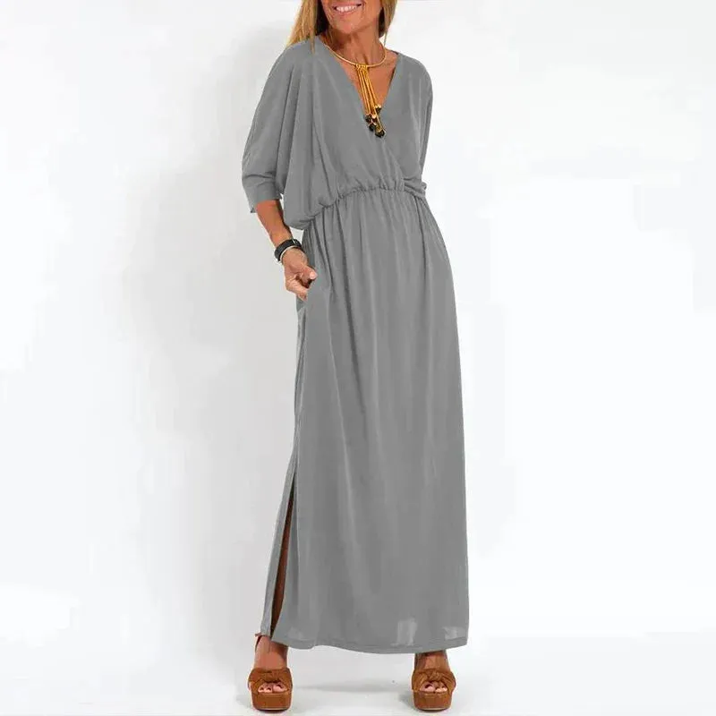 Vintagie | Vintage-Kleid mit hohem Taillen-Seitenschlitz aus hochwerti