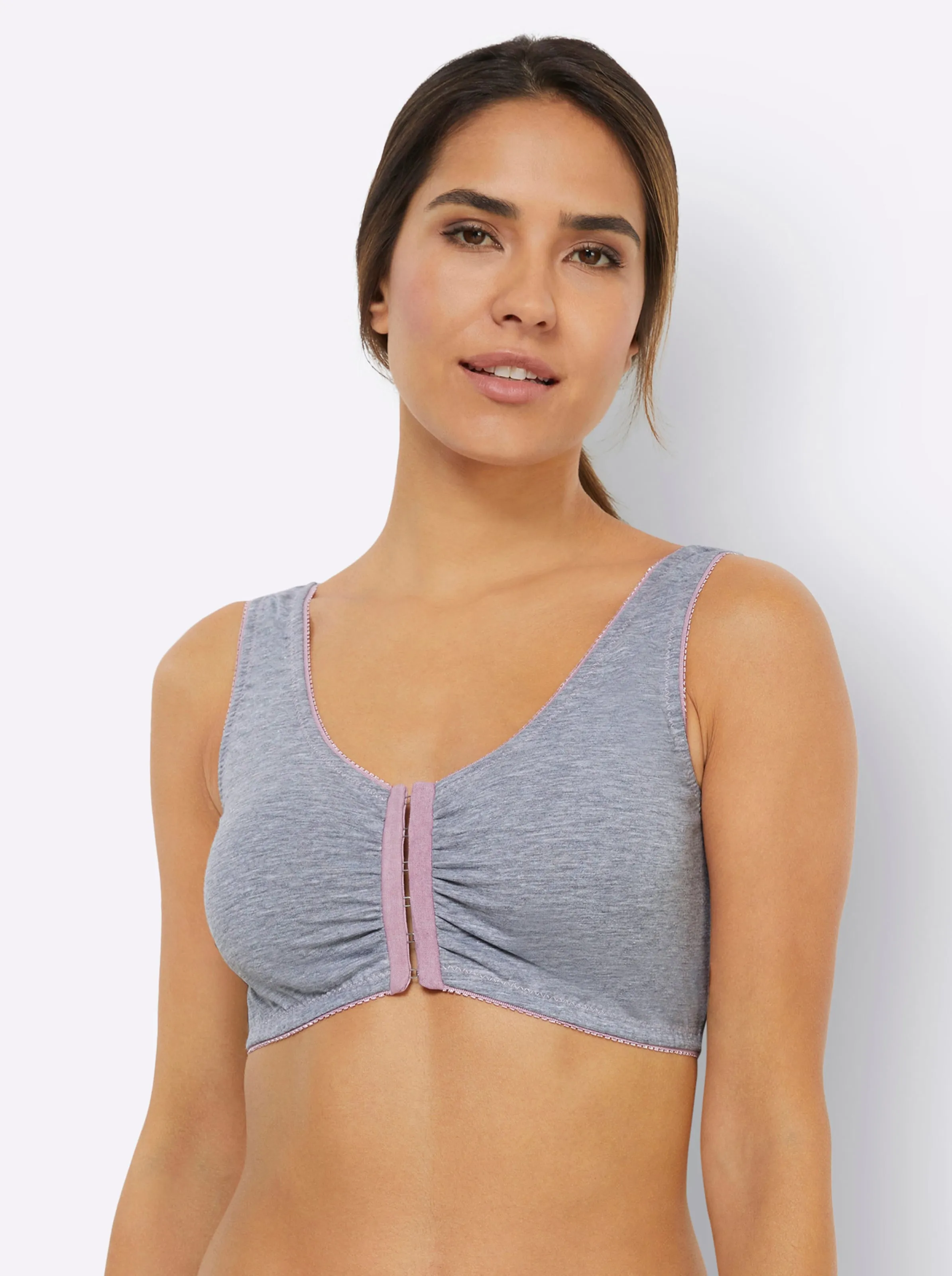 wäschepur Bustier in 3x grau-melange