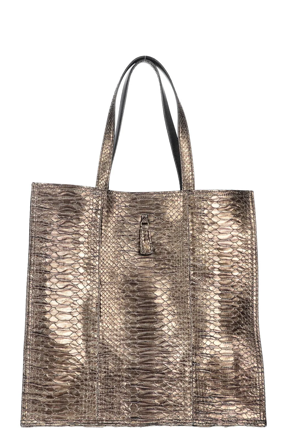YSL Python Print Tote Bag Metallic