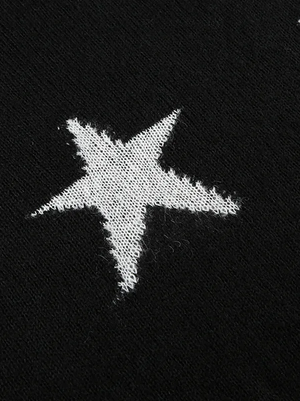 Übergroße Pullover mit Sternen-Print