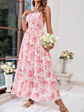 ärmeloses Kleid ohne Rücken und Saum mit Rüschen