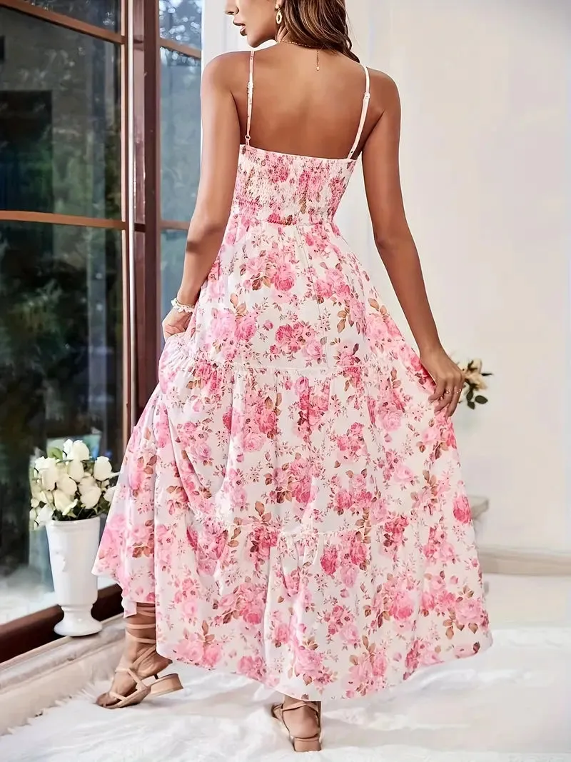 ärmeloses Kleid ohne Rücken und Saum mit Rüschen